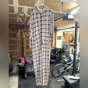 Plaid Hooded MeUndies Onsie
